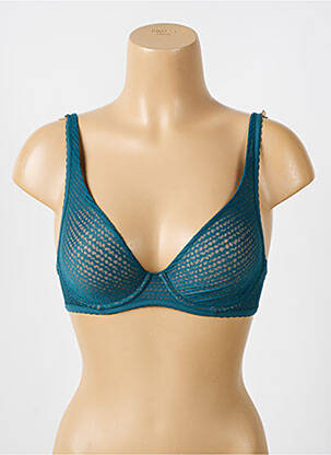 Soutien-gorge effet matière satinée haut soutien-gorge emboitant vert GEMMA femme