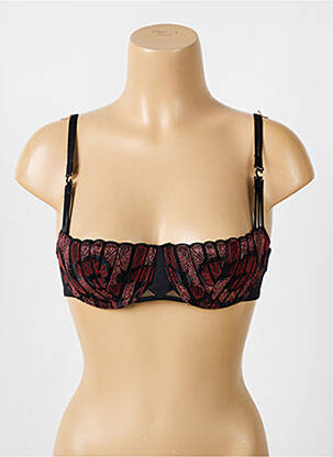 Soutien-gorge effet matière satinée haut soutien-gorge balconnet noir CHANTELLE femme