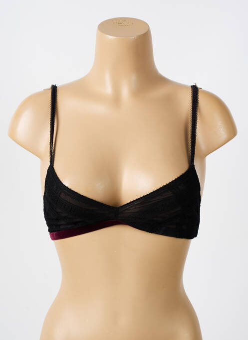 Soutien-gorge sans armature haut triangles noir VANITY FAIR femme