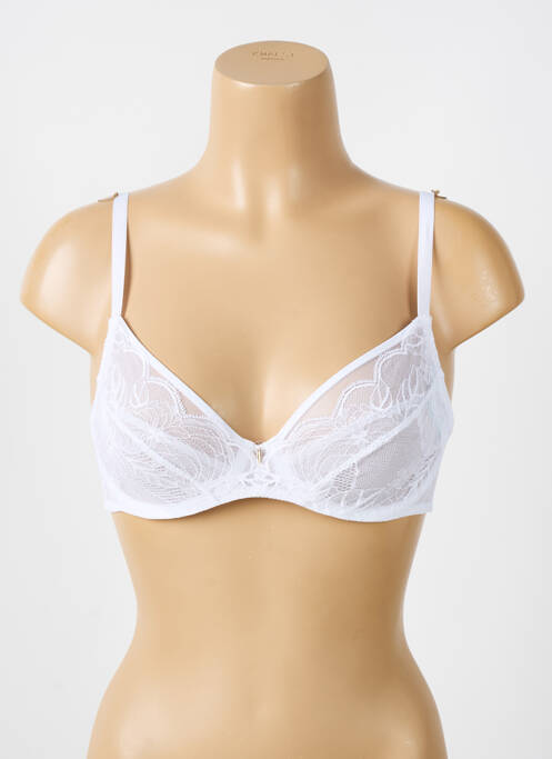Soutien-gorge légère et transparente haut soutien-gorge emboitant blanc CHANTELLE femme