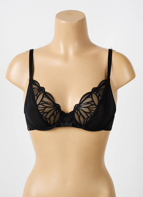 Soutien-gorge légère et transparente haut soutien-gorge emboitant noir LOU femme