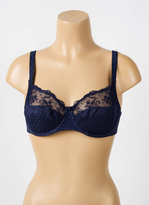 Soutien-gorge broderie haut soutien-gorge emboitant bleu EMPREINTE femme