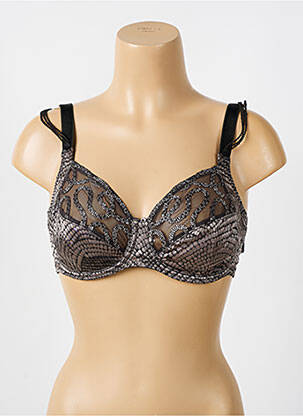 Soutien-gorge effet matière satinée haut soutien-gorge emboitant gris LOUISA BRACQ femme