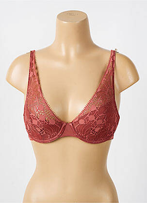 Soutien-gorge légère et transparente haut soutien-gorge emboitant orange CHANTELLE femme