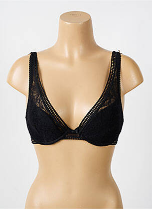 Soutien-gorge légère et transparente haut soutien-gorge moulé noir LOU femme
