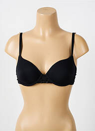 Soutien-gorge effet matière satinée haut soutien-gorge moulé noir LOU femme