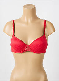 Soutien-gorge effet matière satinée haut soutien-gorge moulé rouge CHANTELLE femme