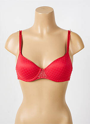Soutien-gorge effet matière satinée haut soutien-gorge moulé rouge CHANTELLE femme