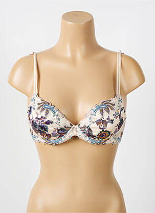 Soutien-gorge effet matière satinée haut soutien-gorge push-up beige LOUISA BRACQ femme