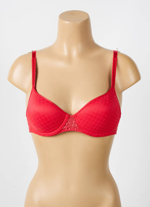 Soutien-gorge effet matière satinée haut soutien-gorge moulé rouge CHANTELLE femme