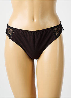 Tanga marron LOUISA BRACQ pour femme