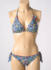 Maillot de bain 2 pièces bleu CHERRY BEACH pour femme seconde vue