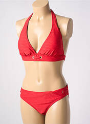 Maillot de bain 2 pièces rouge CHERRY BEACH pour femme seconde vue