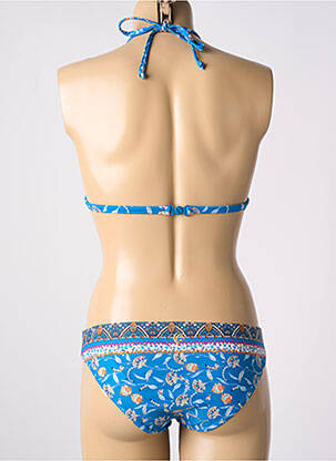 Maillot de bain 2 pièces stretch haut triangles bleu OLYMPIA femme