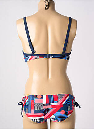 Maillot de bain 2 pièces stretch haut soutien-gorge emboitant bleu SUNMARIN femme