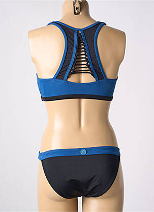 Maillot de bain 2 pièces stretch haut soutien-gorge nageur bleu OLYMPIA femme