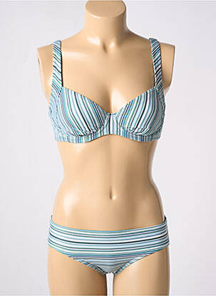 Maillot de bain 2 pièces stretch haut soutien-gorge balconnet vert OLYMPIA femme