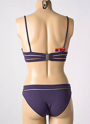 Maillot de bain 2 pièces stretch haut soutien-gorge emboitant violet GEMMA femme