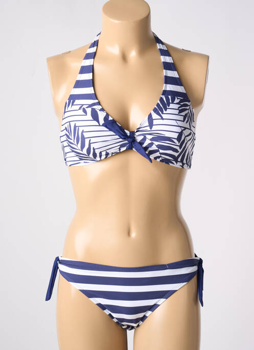 Maillot de bain 2 pièces bleu CHERRY BEACH pour femme