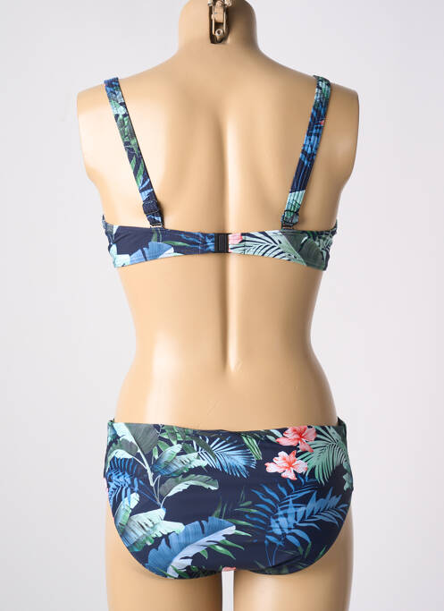 Maillot de bain 2 pièces bleu OLYMPIA femme