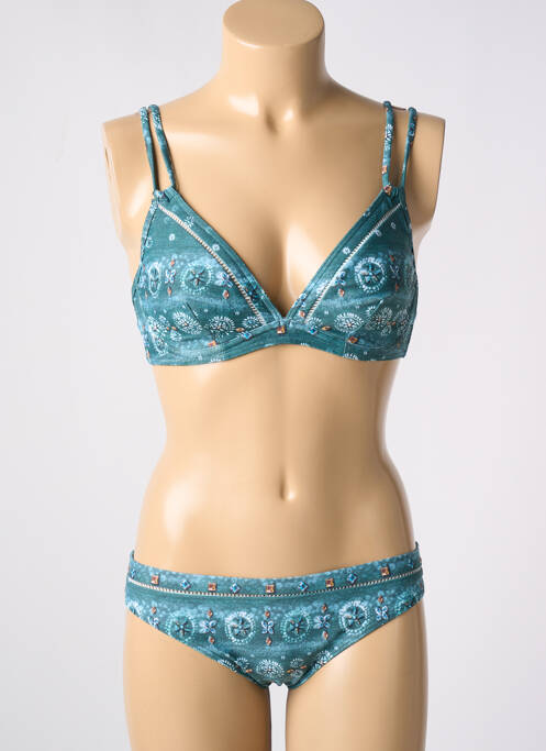 Maillot de bain 2 pièces vert OLYMPIA pour femme