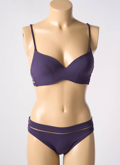 Maillot de bain 2 pièces violet GEMMA pour femme