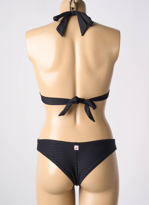 Maillot de bain 2 pièces stretch haut triangles noir CHERRY BEACH femme