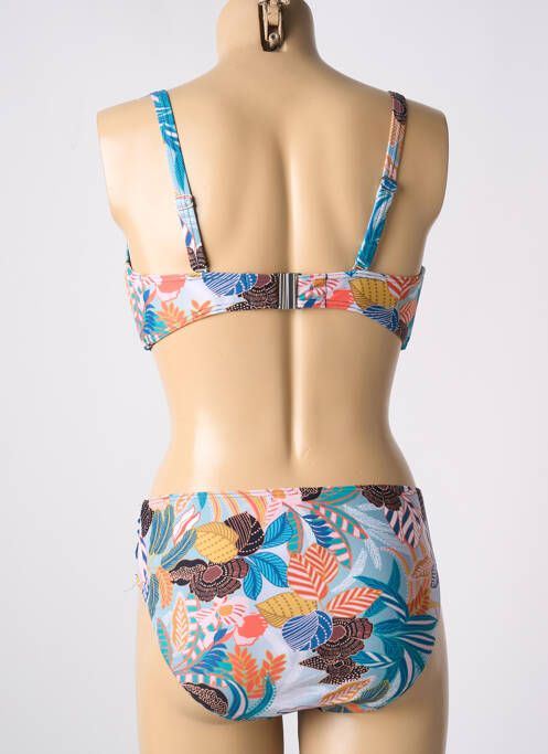 Maillot de bain 2 pièces stretch haut soutien-gorge emboitant bleu SUNMARIN femme
