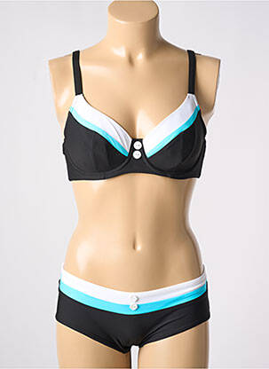 Maillot de bain 2 pièces stretch haut soutien-gorge emboitant noir FREYA femme