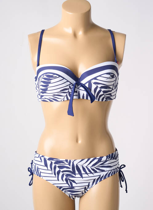 Maillot de bain 2 pièces bleu CHERRY BEACH pour femme