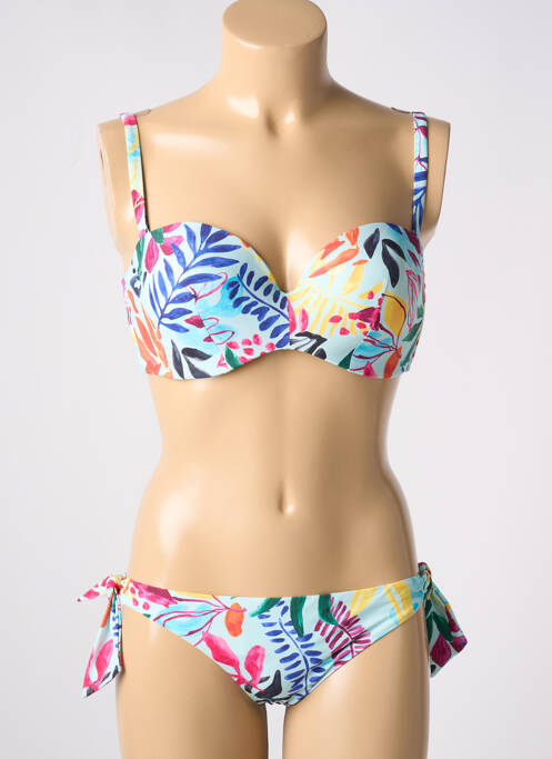 Maillot de bain 2 pièces bleu PASSIONATA pour femme