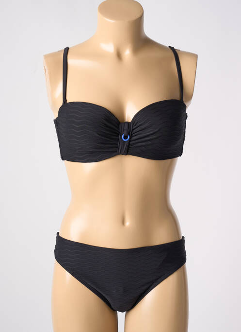 Maillot de bain 2 pièces haut bandeau haut bandeau noir CHERRY BEACH femme