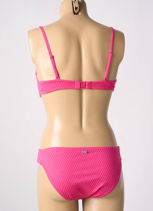 Maillot de bain 2 pièces stretch haut soutien-gorge balconnet rose CHERRY BEACH femme