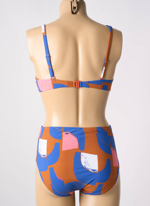 Maillot de bain 2 pièces stretch haut soutien-gorge emboitant bleu CHANTELLE femme