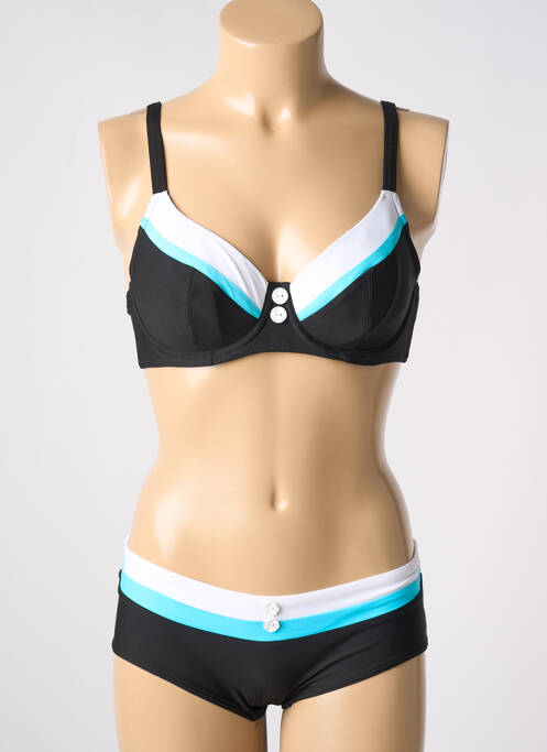 Maillot de bain 2 pièces stretch haut soutien-gorge emboitant noir FREYA femme
