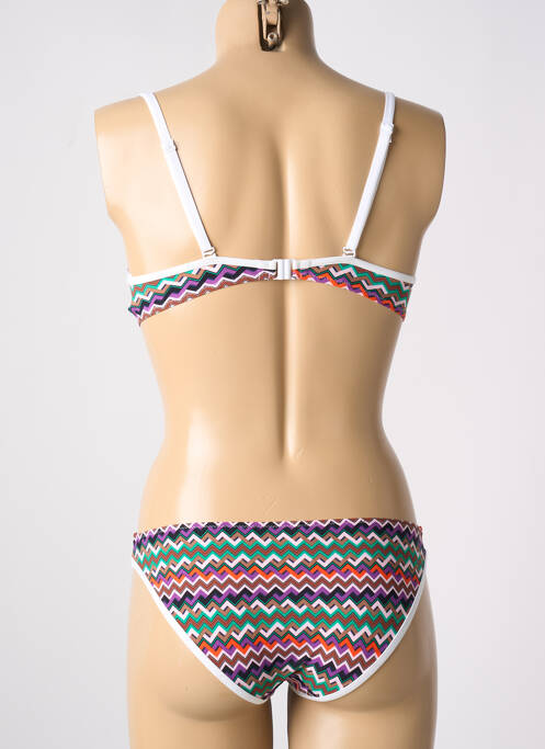 Maillot de bain 2 pièces stretch haut soutien-gorge moulé blanc PASSIONATA femme