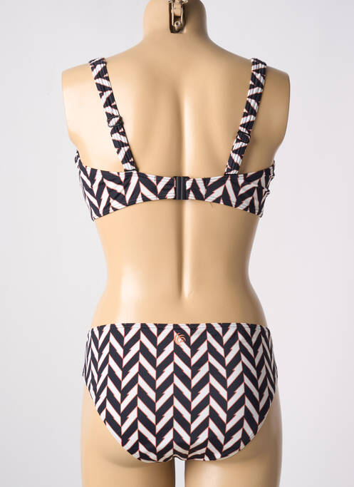 Maillot de bain 2 pièces stretch haut soutien-gorge emboitant noir OLYMPIA femme