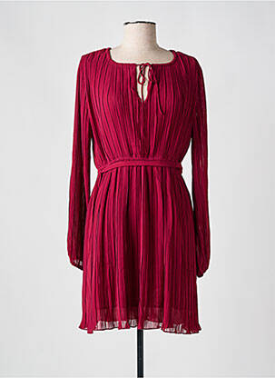 Robe courte manches longues manches longues rouge SWEEWË femme