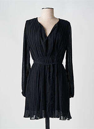 Robe courte manches longues manches longues noir SWEEWË femme