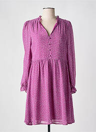 Robe courte manches longues manches longues rose ANDY & LUCY femme