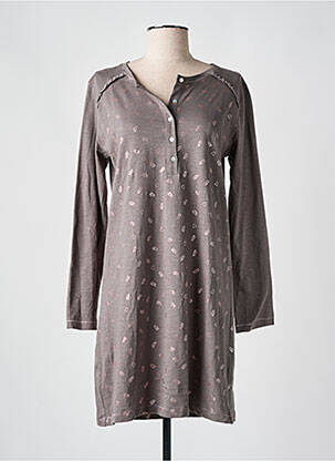 Chemise de nuit sérigraphie gris MASSANA femme