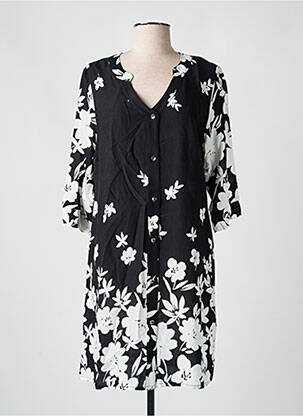 Robe de plage manches 3/4 noir BARANDI femme