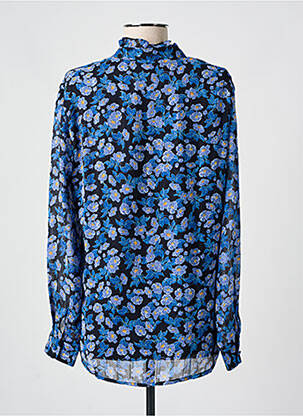 Chemisier imprimé fleurs manches longues bleu ANDY & LUCY femme