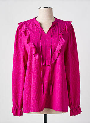 Blouse manches longues manches longues rose SENORETTA femme