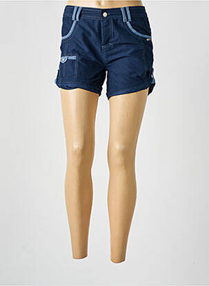 Short fermeture zippée sous rabat boutonné taille normale bleu SUNFLAIR femme