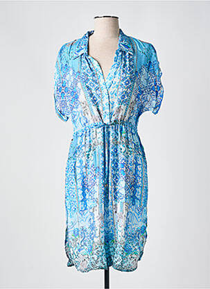 Robe mi-longue bleu VANIA pour femme