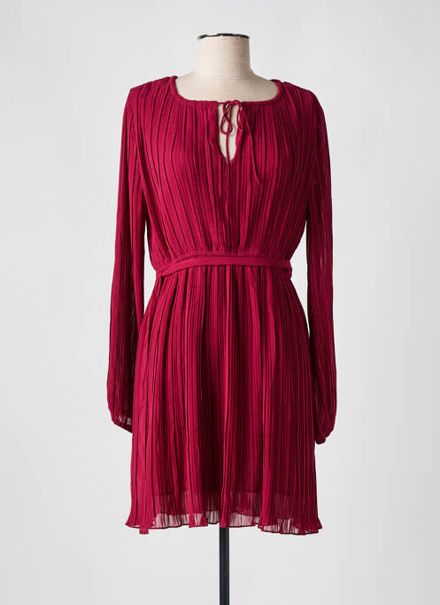 Robe courte manches longues manches longues rouge SWEEWË femme
