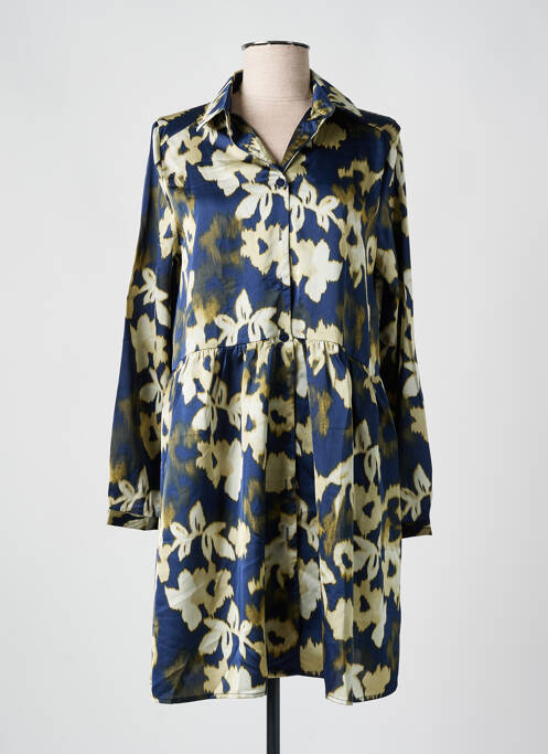 Robe courte bleu IKOONE&BIANKA pour femme