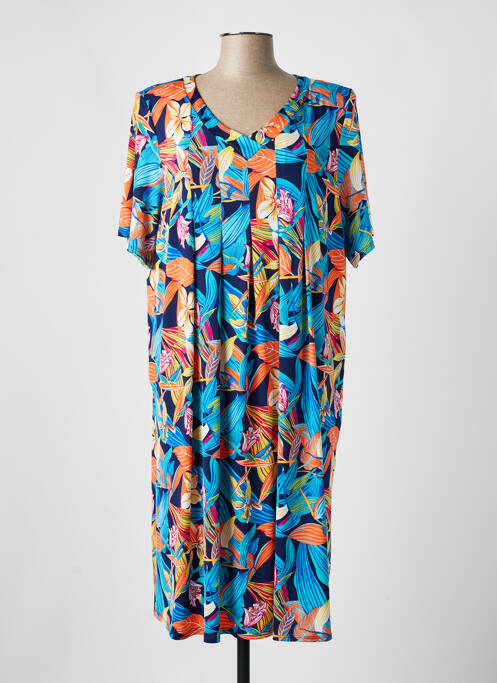 Robe mi-longue bleu BARANDI pour femme