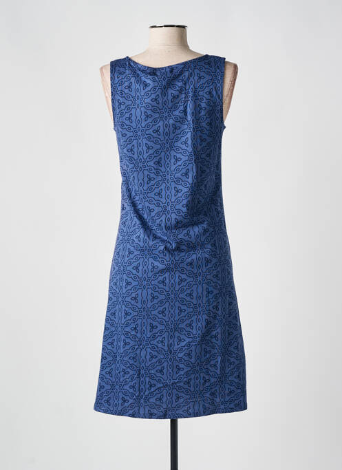 Robe mi-longue bleu MASSANA pour femme